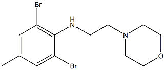 2,6-dibromo-4-methyl-N-[2-(morpholin-4-yl)ethyl]aniline Struktur