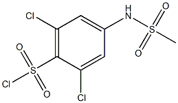 2,6-dichloro-4-[(methylsulfonyl)amino]benzenesulfonyl chloride Struktur