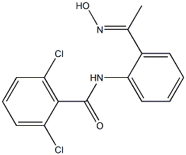 2,6-dichloro-N-{2-[1-(hydroxyimino)ethyl]phenyl}benzamide Struktur