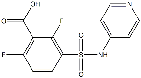 2,6-difluoro-3-(pyridin-4-ylsulfamoyl)benzoic acid Struktur