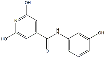 2,6-dihydroxy-N-(3-hydroxyphenyl)pyridine-4-carboxamide Struktur