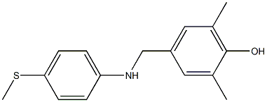 2,6-dimethyl-4-({[4-(methylsulfanyl)phenyl]amino}methyl)phenol Struktur