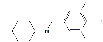 2,6-dimethyl-4-{[(4-methylcyclohexyl)amino]methyl}phenol Struktur