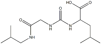 2-[({[2-(isobutylamino)-2-oxoethyl]amino}carbonyl)amino]-4-methylpentanoic acid Struktur