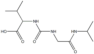 2-[({[2-(isopropylamino)-2-oxoethyl]amino}carbonyl)amino]-3-methylbutanoic acid Struktur