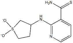 2-[(1,1-dioxidotetrahydrothien-3-yl)amino]pyridine-3-carbothioamide Struktur