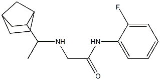 2-[(1-{bicyclo[2.2.1]heptan-2-yl}ethyl)amino]-N-(2-fluorophenyl)acetamide Struktur