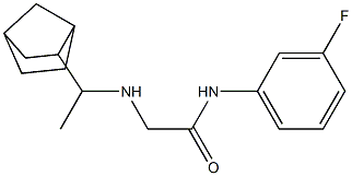 2-[(1-{bicyclo[2.2.1]heptan-2-yl}ethyl)amino]-N-(3-fluorophenyl)acetamide Struktur