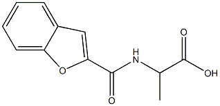 2-[(1-benzofuran-2-ylcarbonyl)amino]propanoic acid Struktur