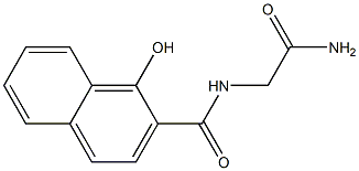 2-[(1-hydroxynaphthalen-2-yl)formamido]acetamide Struktur