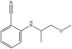 2-[(1-methoxypropan-2-yl)amino]benzonitrile Struktur