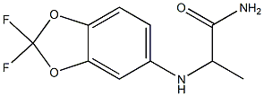 2-[(2,2-difluoro-2H-1,3-benzodioxol-5-yl)amino]propanamide Struktur