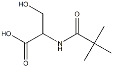 2-[(2,2-dimethylpropanoyl)amino]-3-hydroxypropanoic acid Struktur