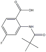 2-[(2,2-dimethylpropanoyl)amino]-4-fluorobenzoic acid Struktur