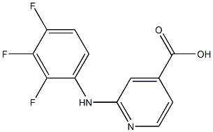 2-[(2,3,4-trifluorophenyl)amino]pyridine-4-carboxylic acid Struktur