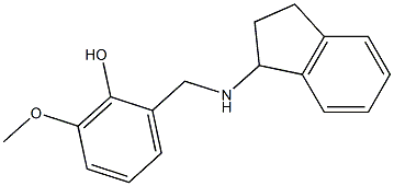 2-[(2,3-dihydro-1H-inden-1-ylamino)methyl]-6-methoxyphenol Struktur