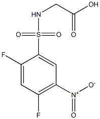 2-[(2,4-difluoro-5-nitrobenzene)sulfonamido]acetic acid Struktur