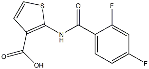 2-[(2,4-difluorobenzoyl)amino]thiophene-3-carboxylic acid Struktur