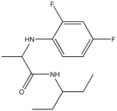 2-[(2,4-difluorophenyl)amino]-N-(pentan-3-yl)propanamide Struktur