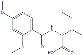 2-[(2,4-dimethoxyphenyl)formamido]-3-methylpentanoic acid Struktur