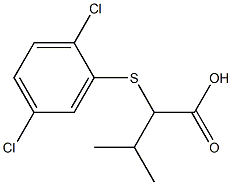 2-[(2,5-dichlorophenyl)sulfanyl]-3-methylbutanoic acid Struktur