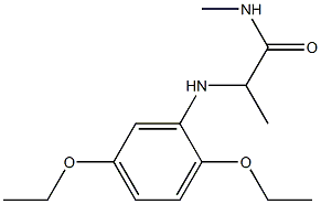 2-[(2,5-diethoxyphenyl)amino]-N-methylpropanamide Struktur