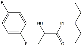 2-[(2,5-difluorophenyl)amino]-N-(pentan-3-yl)propanamide Struktur