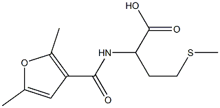 2-[(2,5-dimethyl-3-furoyl)amino]-4-(methylthio)butanoic acid Struktur