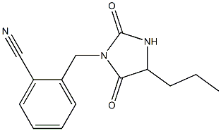 2-[(2,5-dioxo-4-propylimidazolidin-1-yl)methyl]benzonitrile Struktur