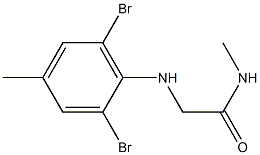 2-[(2,6-dibromo-4-methylphenyl)amino]-N-methylacetamide Struktur