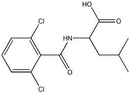 2-[(2,6-dichlorophenyl)formamido]-4-methylpentanoic acid Struktur