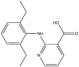 2-[(2,6-diethylphenyl)amino]pyridine-3-carboxylic acid Struktur