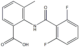 2-[(2,6-difluorobenzene)amido]-3-methylbenzoic acid Struktur