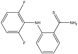 2-[(2,6-difluorophenyl)amino]benzene-1-carbothioamide Struktur