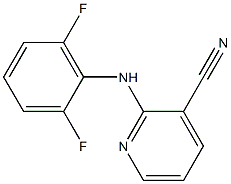 2-[(2,6-difluorophenyl)amino]pyridine-3-carbonitrile Struktur