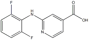 2-[(2,6-difluorophenyl)amino]pyridine-4-carboxylic acid Struktur