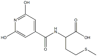 2-[(2,6-dihydroxyisonicotinoyl)amino]-4-(methylthio)butanoic acid Struktur