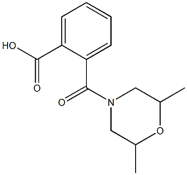 2-[(2,6-dimethylmorpholin-4-yl)carbonyl]benzoic acid Struktur