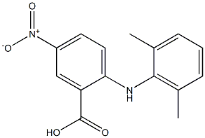 2-[(2,6-dimethylphenyl)amino]-5-nitrobenzoic acid Struktur