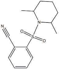 2-[(2,6-dimethylpiperidin-1-yl)sulfonyl]benzonitrile Struktur