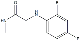 2-[(2-bromo-4-fluorophenyl)amino]-N-methylacetamide Struktur