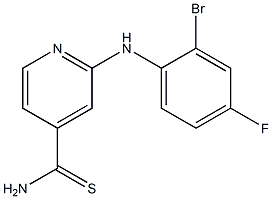 2-[(2-bromo-4-fluorophenyl)amino]pyridine-4-carbothioamide Struktur