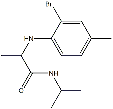 2-[(2-bromo-4-methylphenyl)amino]-N-(propan-2-yl)propanamide Struktur