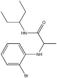 2-[(2-bromophenyl)amino]-N-(pentan-3-yl)propanamide Struktur