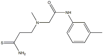 2-[(2-carbamothioylethyl)(methyl)amino]-N-(3-methylphenyl)acetamide Struktur