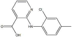 2-[(2-chloro-4-methylphenyl)amino]pyridine-3-carboxylic acid Struktur