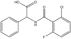 2-[(2-chloro-6-fluorophenyl)formamido]-2-phenylacetic acid Struktur