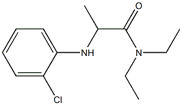 2-[(2-chlorophenyl)amino]-N,N-diethylpropanamide Struktur