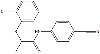 2-[(2-chlorophenyl)sulfanyl]-N-(4-cyanophenyl)propanamide Struktur