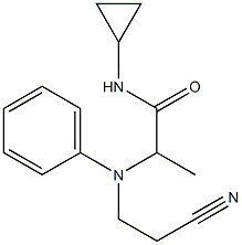 2-[(2-cyanoethyl)(phenyl)amino]-N-cyclopropylpropanamide Struktur